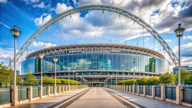 A sports stadium exterior.